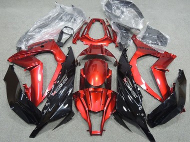 Carénage Moto Kawasaki ZX10R 2011-2015 - Rouge Noir Brillant