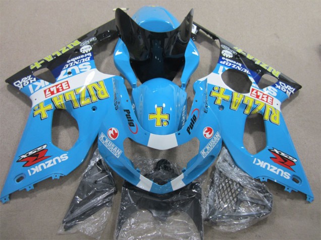 Carénages Moto Suzuki GSXR 1000 2000-2002 - Bleu Jaune Blanc Noir Rizla