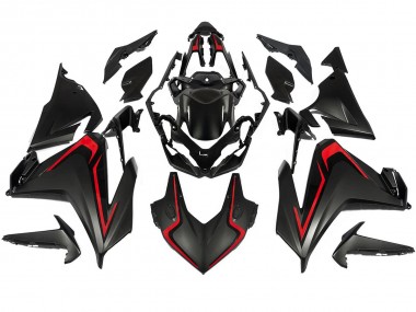 Carénage Moto Honda CBR500R 2022-2023 - Noir Mat Rouge