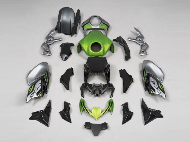 Carénages Moto Kawasaki Z900 2020-2024 - Vert Noir Gris