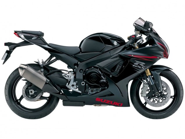 Carénages Moto Suzuki GSXR 600/750 2011-2024 - Noir Mat Rouge
