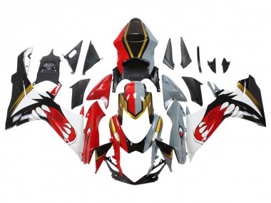 Carénages Moto Suzuki GSXR 600/750 2011-2024 - Rouge Or Gris Noir Blanc Requin