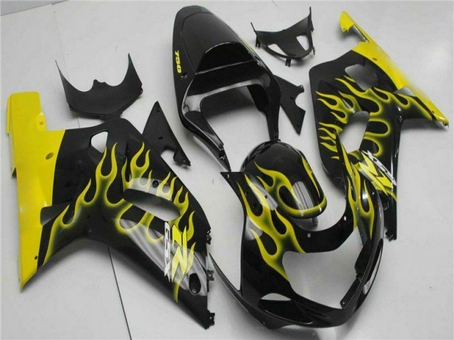 Noir 01-03 GSXR 600/750 Carénage Moto Noir 01-03 GSXR 600/750 Carénage Moto