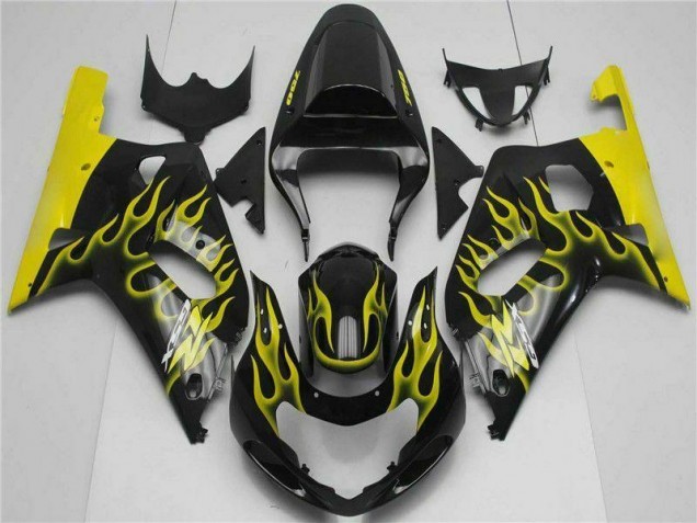 Noir 01-03 GSXR 600/750 Carénage Moto Noir 01-03 GSXR 600/750 Carénage Moto