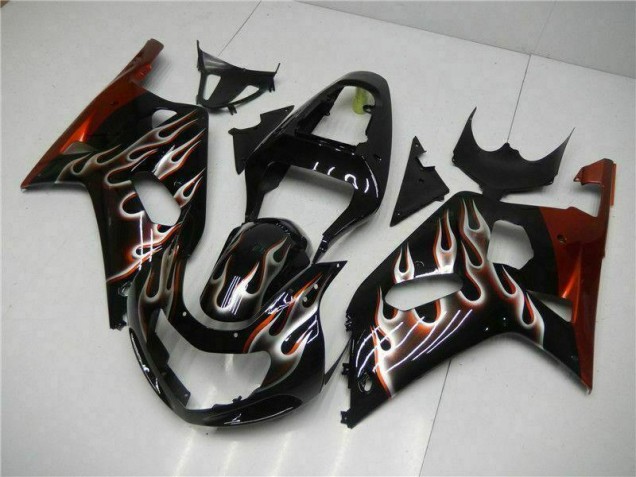 Noir 01-03 GSXR 600/750 Kit Carénages Motos & Plastique Noir 01-03 GSXR 600/750 Kit Carénages Motos & Plastique
