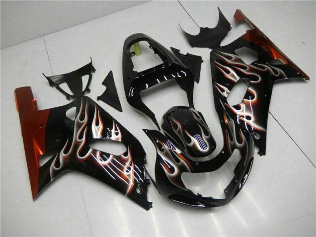 Noir 01-03 GSXR 600/750 Kit Carénages Motos & Plastique Noir 01-03 GSXR 600/750 Kit Carénages Motos & Plastique