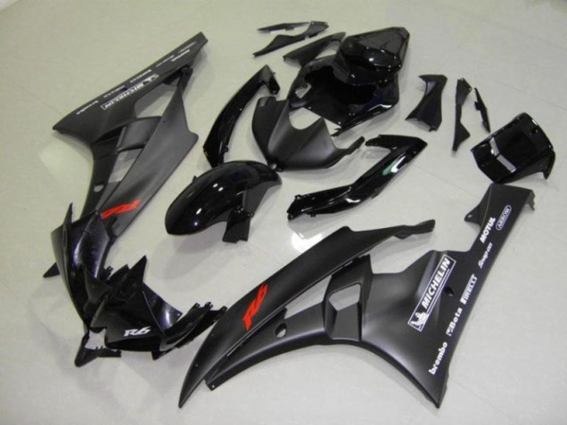 Noir 06-07 YZF R6 Kit Carénages Motos & Plastique Noir 06-07 YZF R6 Kit Carénages Motos & Plastique