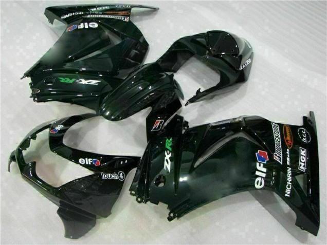 Noir 08-12 EX250 Kit Carénages Motos Complet Noir 08-12 EX250 Kit Carénages Motos Complet