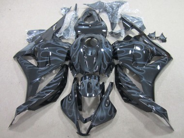 Noir Argent Flamme 09-12 CBR600RR Carénage Moto