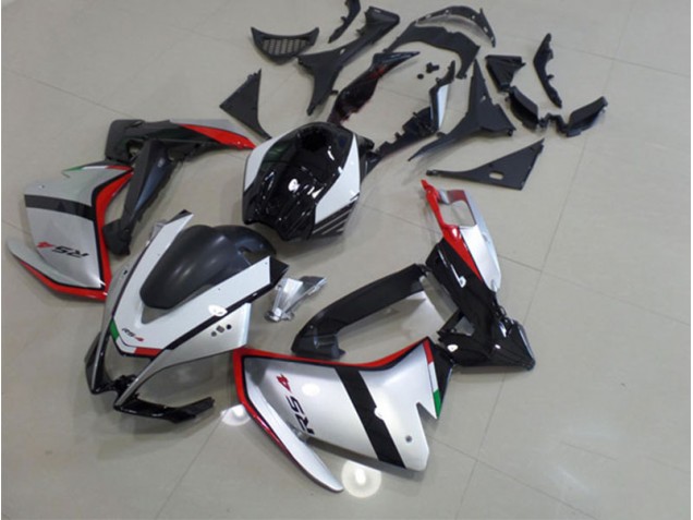 Noir Argent Rouge 11-18 RS4 50 125 Carénages Moto Noir Argent Rouge 11-18 RS4 50 125 Carénages Moto