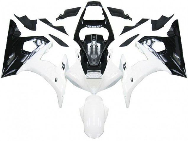 Noir Blanc 03-05 YZF R6 Carénage Moto
