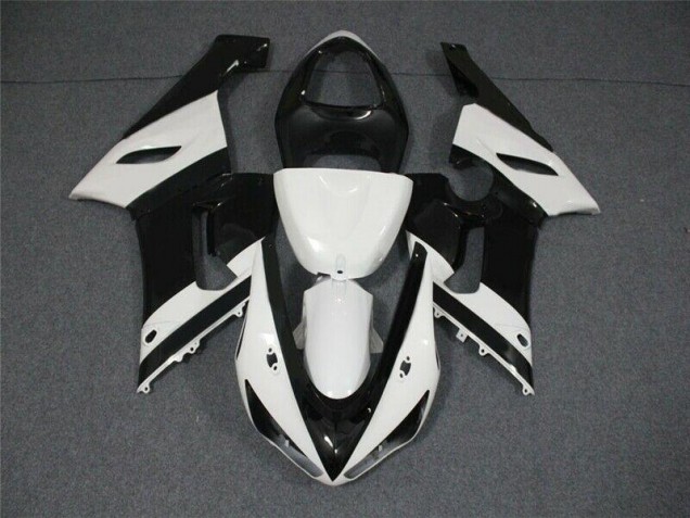 Noir Blanc 05-06 ZX6R Carénages Moto Noir Blanc 05-06 ZX6R Carénages Moto
