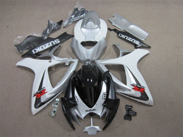 Noir Blanc 06-07 GSXR 600 Carénage Moto Noir Blanc 06-07 GSXR 600 Carénage Moto
