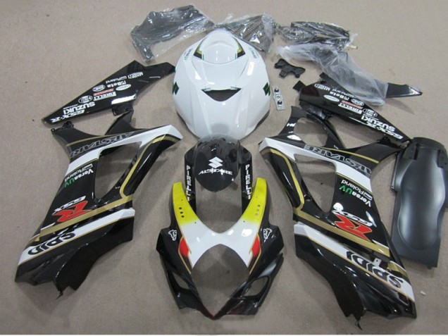 Noir Blanc 07-08 GSXR 1000 Carénage Moto Noir Blanc 07-08 GSXR 1000 Carénage Moto