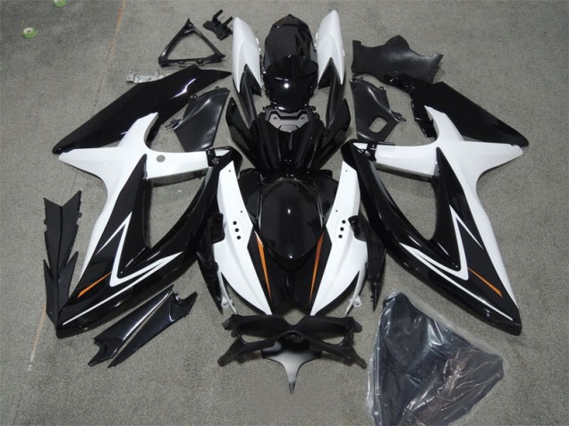 Noir Blanc 08-10 GSXR 600 Carénage Moto Noir Blanc 08-10 GSXR 600 Carénage Moto