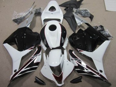 Noir Blanc 09-12 CBR600RR Kit Carénages Motos Complet