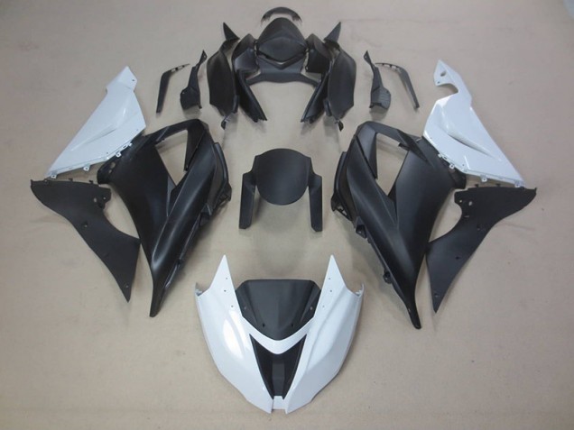 Noir Blanc 13-18 ZX6R Carénages Moto Noir Blanc 13-18 ZX6R Carénages Moto
