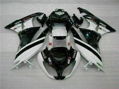 Noir Blanc 3M Touch4 09-12 ZX6R Carénage Moto