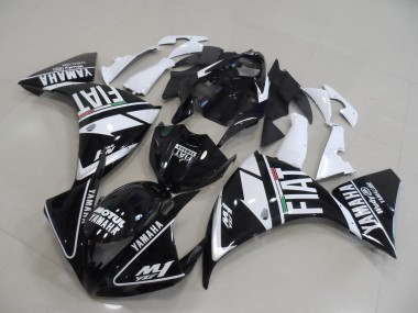 Noir Blanc Fiat 09-11 YZF R1 Carénages Moto