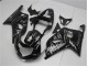 Noir Blanc Flamme 01-03 GSXR 600/750 Carénage Moto Noir Blanc Flamme 01-03 GSXR 600/750 Carénage Moto