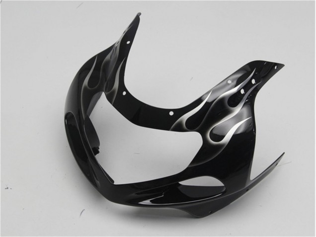 Noir Blanc Flamme 01-03 GSXR 600/750 Carénage Moto Noir Blanc Flamme 01-03 GSXR 600/750 Carénage Moto