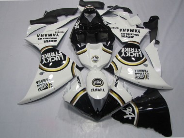 Noir Blanc Lucky Strike 09-11 YZF R1 Carénage Moto