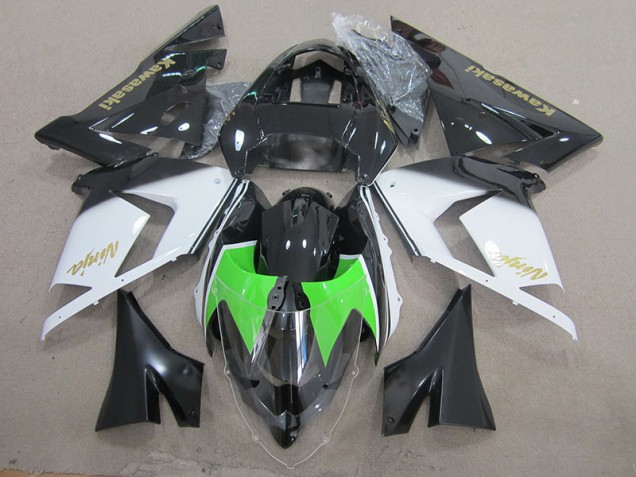Noir Blanc Or Ninja 03-05 ZX10R Carénage Moto Noir Blanc Or Ninja 03-05 ZX10R Carénage Moto