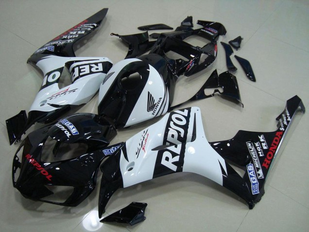 Noir Blanc Repsol 06-07 CBR1000RR Carénage Moto Noir Blanc Repsol 06-07 CBR1000RR Carénage Moto
