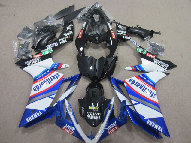 Noir Blanc Sterilgarda 07-08 YZF R1 Carénage Moto Noir Blanc Sterilgarda 07-08 YZF R1 Carénage Moto