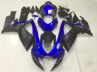 Noir Bleu 06-07 GSXR 600/750 Carénages Moto