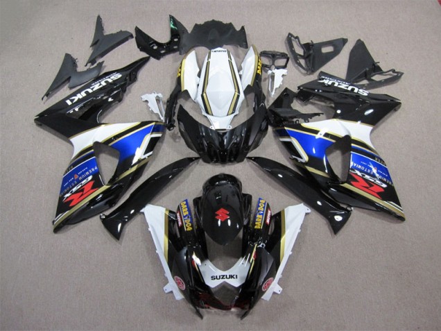 Noir Bleu Blanc Dark Dog 09-16 GSXR 1000 Carénage Moto Noir Bleu Blanc Dark Dog 09-16 GSXR 1000 Carénage Moto