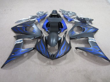 Noir Bleu Flamme 03-05 YZF R6 Carénage Moto