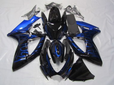 Noir Bleu Flamme 06-07 GSXR 750 Carénage Moto