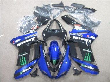 Noir Bleu Vert Monster 07-08 ZX6R Carénages Moto