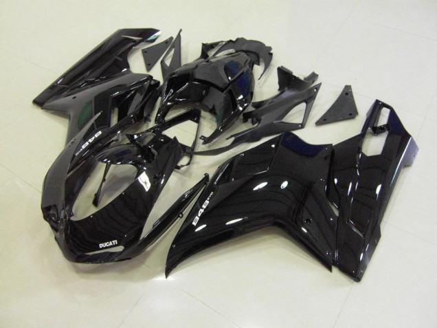 Noir Brillant 07-14 Ducati 848 1098 1198 Carénage Moto Noir Brillant 07-14 Ducati 848 1098 1198 Carénage Moto