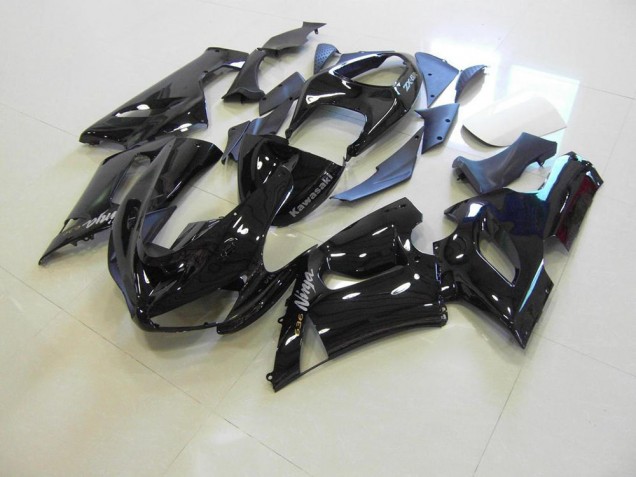 Noir Brillant Argent Décalque 05-06 ZX6R Carénage Moto