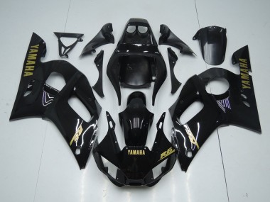 Noir Brillant Or Décalque 98-02 YZF R6 Carénage Moto