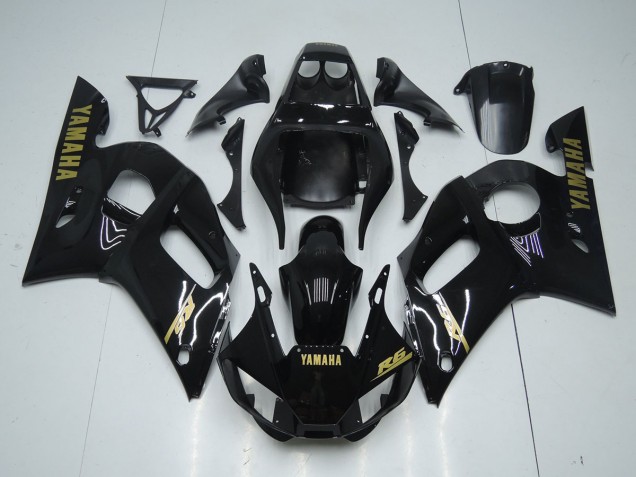 Noir Brillant Or Décalque 98-02 YZF R6 Carénage Moto