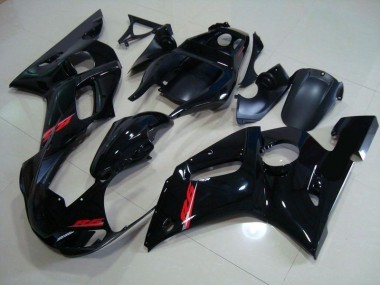 Noir Brillant Rouge Décalque 98-02 YZF R6 Carénage Moto