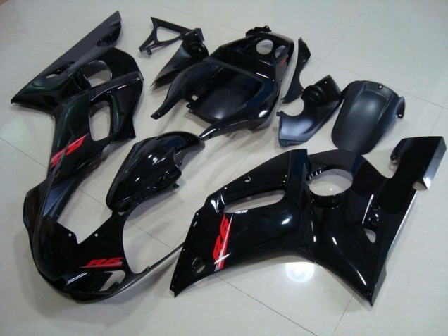 Noir Brillant Rouge Décalque 98-02 YZF R6 Carénage Moto