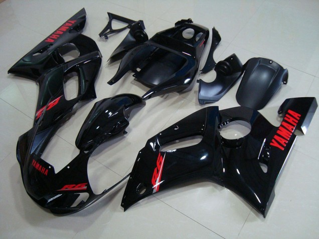 Noir Brillant Rouge Décalque 98-02 YZF R6 Carénages Moto Noir Brillant Rouge Décalque 98-02 YZF R6 Carénages Moto
