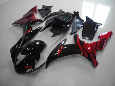 Noir Flamme 02-03 YZF R1 Carénage Moto