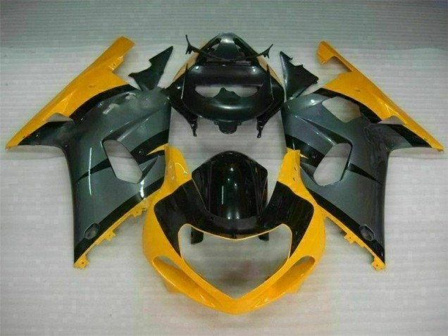 Noir Jaune 01-03 GSXR 600/750 Carénage Moto Noir Jaune 01-03 GSXR 600/750 Carénage Moto