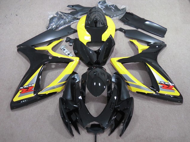 Noir Jaune 06-07 GSXR 600 Carénage Moto
