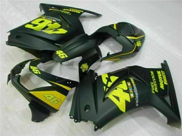 Noir Jaune 46 08-12 EX250 Carénage Moto Noir Jaune 46 08-12 EX250 Carénage Moto