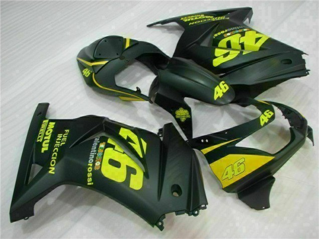 Noir Jaune 46 08-12 EX250 Carénage Moto Noir Jaune 46 08-12 EX250 Carénage Moto
