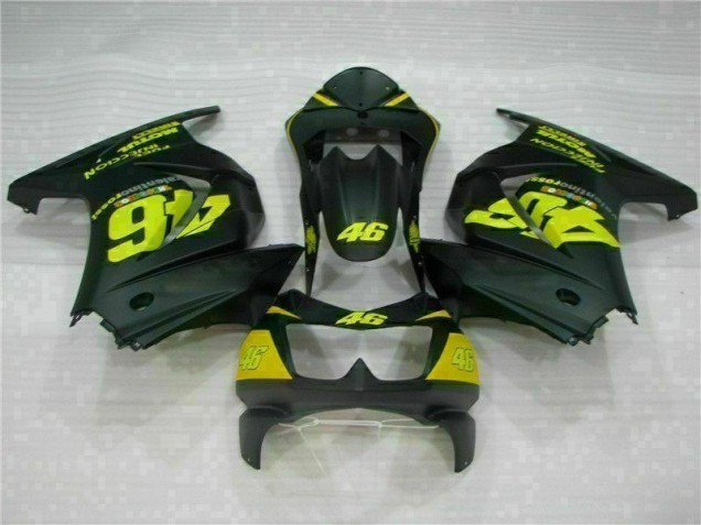 Noir Jaune 46 08-12 EX250 Carénage Moto Noir Jaune 46 08-12 EX250 Carénage Moto