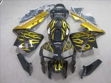 Noir Jaune Flamme 05-06 CBR600RR Carénage Moto