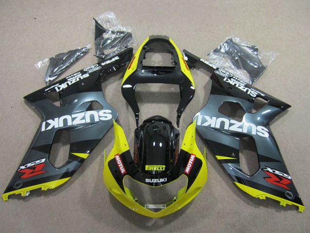 Noir Jaune Motul 01-03 GSXR 600 Carénage Moto Noir Jaune Motul 01-03 GSXR 600 Carénage Moto