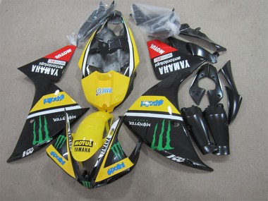 Noir Jaune Motul Monster 09-11 YZF R1 Carénage Moto